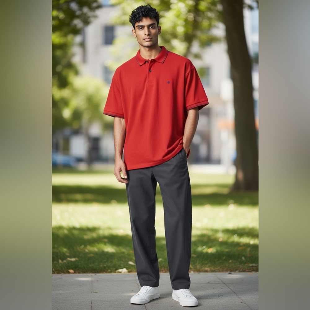 Louis Philippe Golf Leisure
Nanotex Red Short Sleeve Polo Shirt